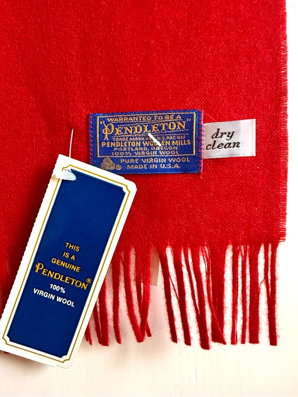 Pendleton Red Wool Scarf NWT